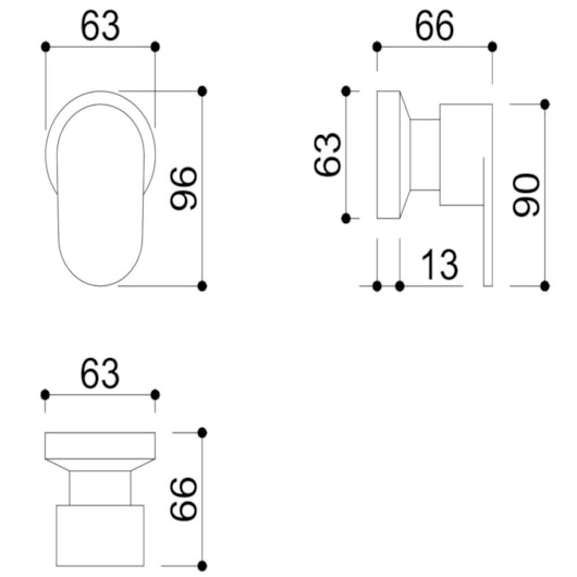 Acabamento De Registro De Pressão E Gaveta Para Base Deca E Meber  Cromado Kromma - Imagem principal - 6ec5902b-ef9c-4d92-8efe-ddfdf71d40f8