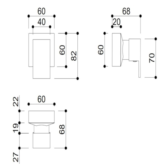 Acabamento De Registro De Pressão E Gaveta Para Base Docol Kr264d Fendi Matte Kromma - Imagem principal - 4cd7d5bf-14cd-4379-b372-af49d3486c98