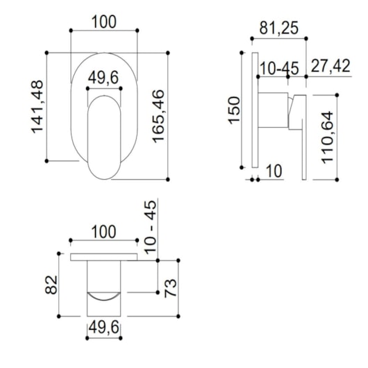 Acabamento De Registro Para Base Deca Rb860c Bronze Escovado Rubinettos - Imagem principal - 022b3316-7bf1-41ff-832f-1f3602249dcc