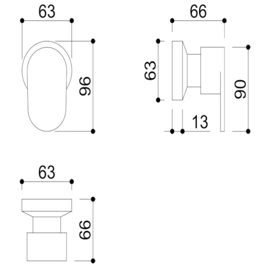 Acabamento De Registro  Para Base Fabrimar Rb7242 Dourado Rubinettos - Imagem principal - bb2f47c8-18ee-40b2-a3c1-0d7ae88b63ef
