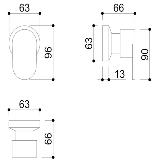 Acabamento De Registro Rb8241 Para Base Docolrg Rubinettos - Imagem principal - 9915d902-21cb-48b9-af42-800dc38ed632
