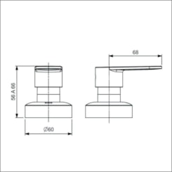 Acabamento De Registro Universal 1/2,3/4,1 Cala Matte Black Roca