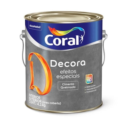 Acabamento Decorativo Decora Efeito Cimento Queimado Base 3.0l Coral - Imagem principal - 8dd70519-cf1d-4096-90fe-4b10f93ed3df