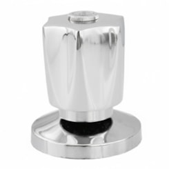 Acabamento Luny p/ Registro Base Deca e Similares de  1/2, 3/4 e 1 Cromado Romar