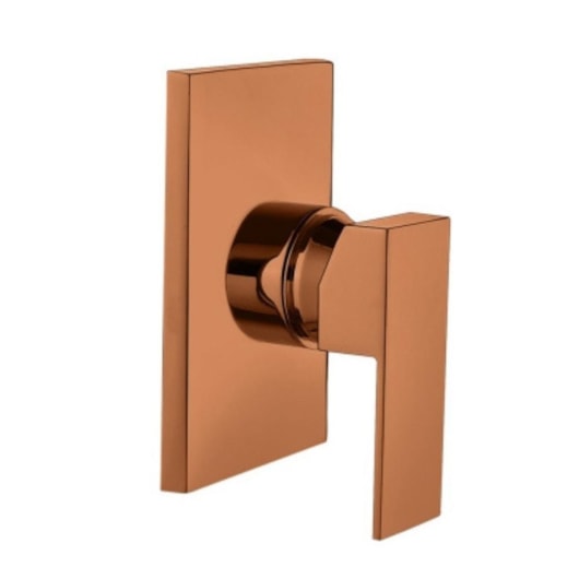 Acabamento Misturador Monocomando De Chuveiro Para Base Docol RB81466 Rose Gold Rubinettos 45mm - Imagem principal - 4b54e040-bad7-4ecc-b3be-46420fbf8777