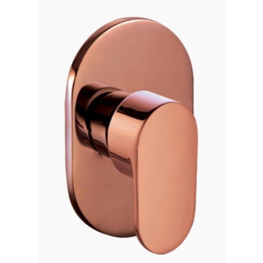 Acabamento Misturador Monocomando De Chuveiro Para Base Docol Rose Gold Rubinettos 45mm - Imagem principal - d9fcf92d-1e54-46b2-b76f-a3bdcda86525