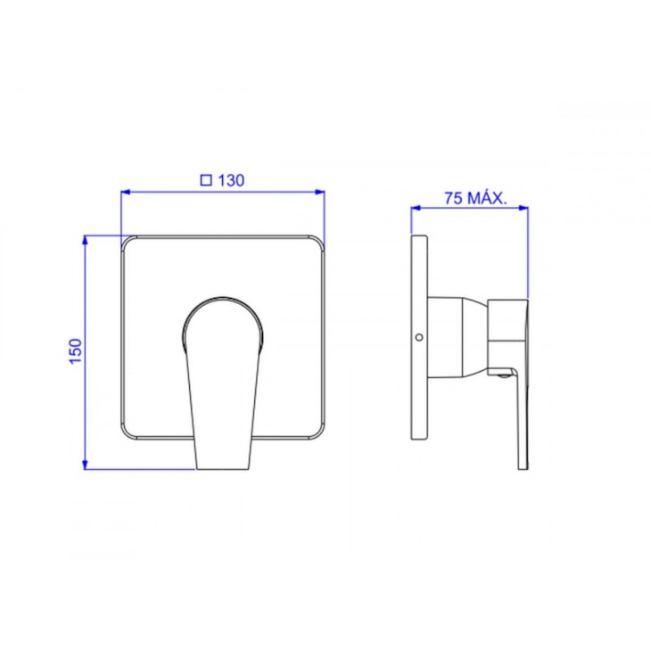Acabamento Misturador Monocomando Ducha Higiênica Alta E Baixa Pressão Level Red Gold Deca
