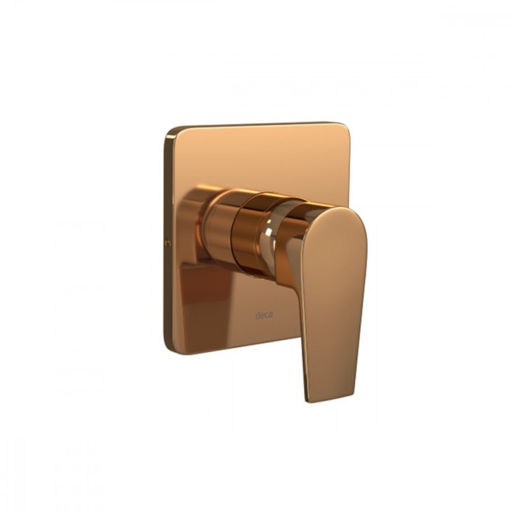 Acabamento Misturador Monocomando Ducha Higiênica Alta E Baixa Pressão Level Red Gold Deca