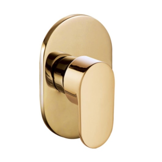 Acabamento Misturador Monocomando Para Chuveiro Base Docol 45mm Kr7708 Dourado Kromma - Imagem principal - 39a1fede-eac7-4436-9809-64362df2b0ee