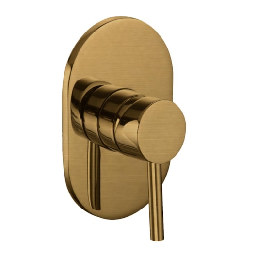 Acabamento Misturador Para Chuveiro Deca Kr708 Dourado Escovado Kromma - Imagem principal - 51718f80-f566-44ec-871e-e563b430e78e