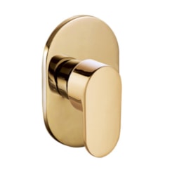 Acabamento Misturador Para Chuveiro E Ducha Higiênica Docol Kr7801 Dourado Kromma 4cm