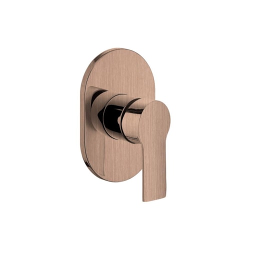 Acabamento Misturador Para Chuveiro E Ducha Higiênica Soul KR6367 Base Docol 40mm Rose Gold Escovado Kromma - Imagem principal - 1f880fae-403f-493b-9452-23cc0bf17e8d