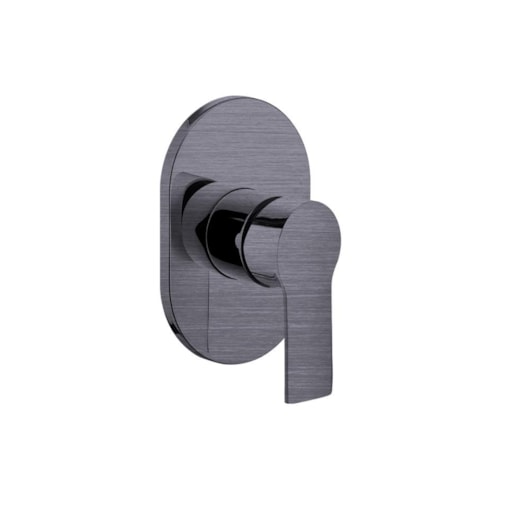 Acabamento Misturador Para Chuveiro E Ducha Higiênica Soul KR6367 Base Docol 40mm Titânio Escovado Kromma - Imagem principal - 72daf504-fb53-4d06-b53d-d6e8a01d7581