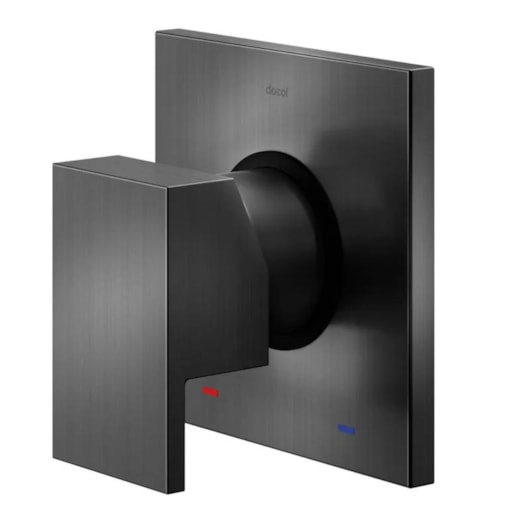 Acabamento Monocomando Base Deca Para Chuveiro e Ducha Higiênica New Edge Grafite Escovado Docol - Imagem principal - 471df0f6-6ac8-452a-874e-2166cd69164f