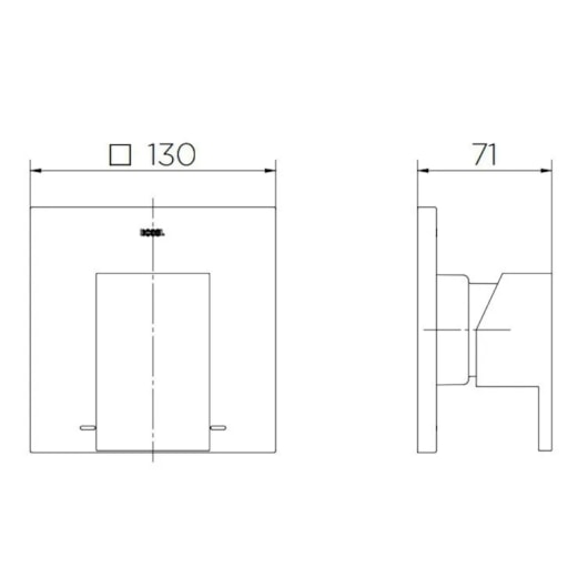 Acabamento Monocomando Para Chuveiro Alta Vazão 3/4 Edge Cobre Polido Docol - Imagem principal - 2df16f38-b89a-4583-ace1-5cf2a072b1a7