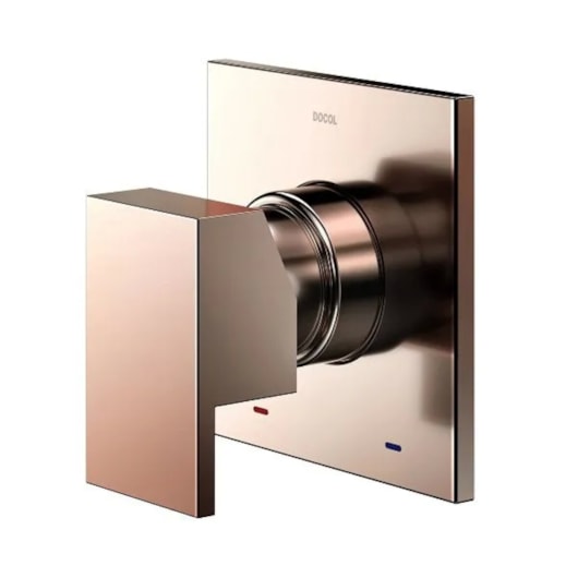 Acabamento Monocomando Para Chuveiro Alta Vazão 3/4 Edge Cobre Polido Docol - Imagem principal - 90be37a7-eb1a-449b-b34a-c4c8c4f65496