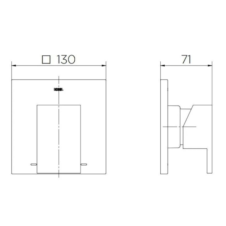 Acabamento Monocomando Para Chuveiro Alta Vazão 3/4 Edge Ouro Polido Docol