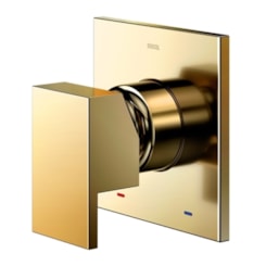 Acabamento Monocomando Para Chuveiro Alta Vazão 3/4 Edge Ouro Polido Docol