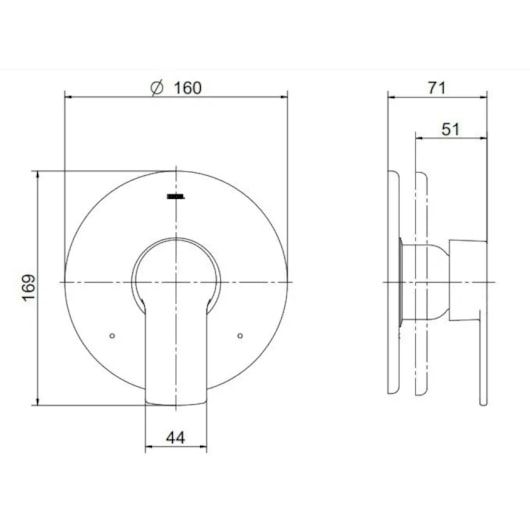 Acabamento Monocomando Para Chuveiro Argon Grafite Polido 3/4 Docol - Imagem principal - 2143a54a-df97-4cee-83eb-06b984e72fcf