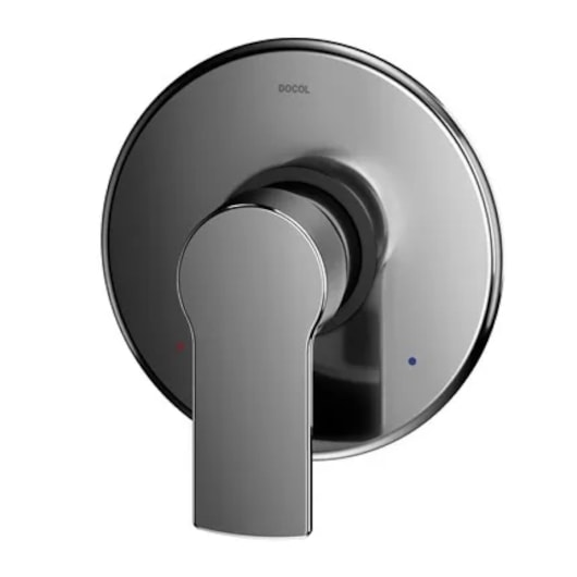 Acabamento Monocomando Para Chuveiro Argon Grafite Polido 3/4 Docol - Imagem principal - 96f5ca37-9585-474d-b159-5c3a5fedc147