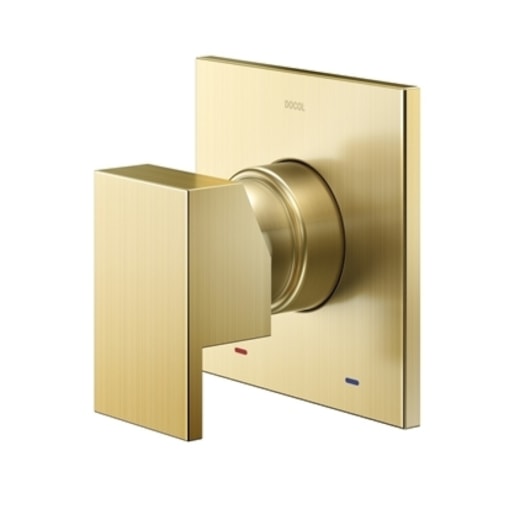 Acabamento Monocomando Para Chuveiro E Ducha Higiênica 1/2'' New Edge/Minima Ouro Escovado Docol - Imagem principal - 31c2b1b9-858f-4830-9bc6-8b195c2464e4