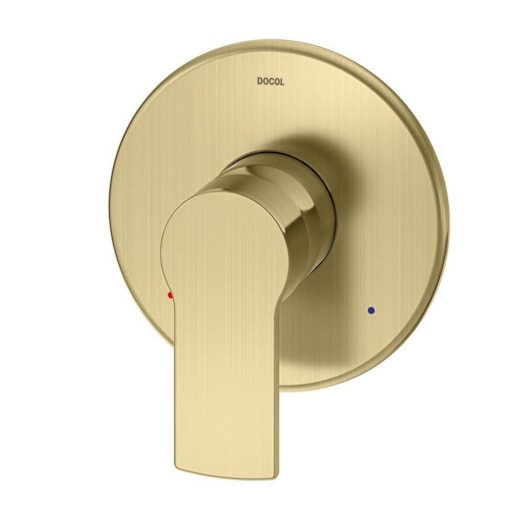 Acabamento Monocomando Para Chuveiro E Ducha Higiênica Argon Ouro Escovado Docol - Imagem principal - 88c58b3f-5c22-4167-adde-1107cbb6a221