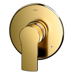 Acabamento Monocomando Para Chuveiro E Ducha Higiênica Argon Ouro Polido Docol
