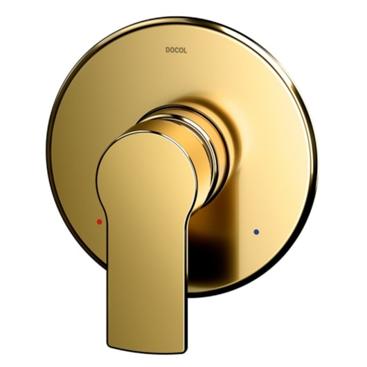 Acabamento Monocomando Para Chuveiro E Ducha Higiênica Argon Ouro Polido Docol - Imagem principal - d802acf1-457e-4b31-b3f5-271a1244edef