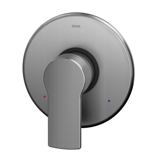 Acabamento Monocomando Para Chuveiro E Ducha Higiênica Base Deca Argon Grafite Escovado Docol - Imagem principal - acd2d8ac-24b1-4e46-be43-440340d4411b