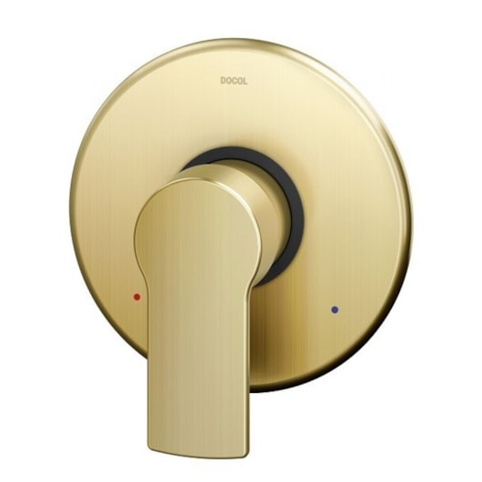 Acabamento Monocomando Para Chuveiro E Ducha Higiênica Base Deca Argon Ouro Escovado Docol - Imagem principal - 357df7b2-6120-4f27-94de-24c677d2371d