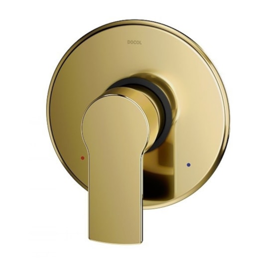 Acabamento Monocomando Para Chuveiro E Ducha Higiênica Base Deca Argon Ouro Polido Docol - Imagem principal - 81679e9a-3801-4681-b3de-0bbbad523bd6