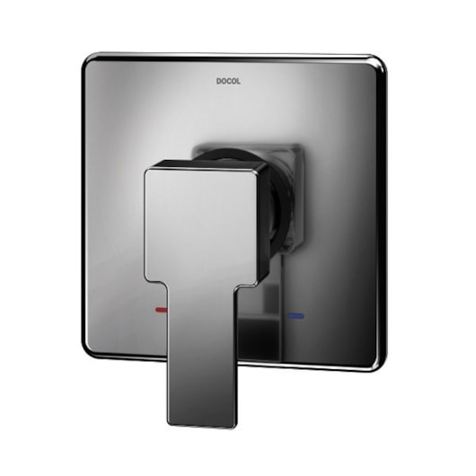Acabamento Monocomando Para Chuveiro E Ducha Higiênica Base Deca Edge Grafite Polido Docol - Imagem principal - e269c5c1-2555-4848-90a2-e5a144c94aae