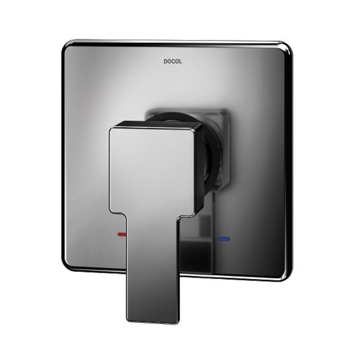 Acabamento Monocomando Para Chuveiro E Ducha Higiênica Base Deca Edge Grafite Polido Docol