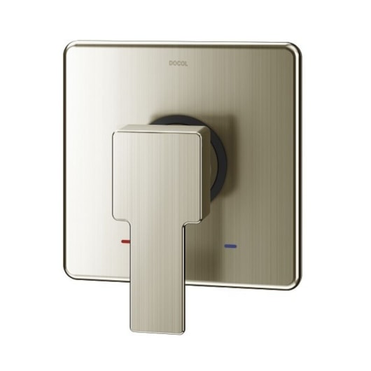 Acabamento Monocomando Para Chuveiro E Ducha Higiênica Base Deca Edge Niquel Escovado Docol - Imagem principal - 2b304ab1-336b-4a88-b2cf-fc7a16d18546