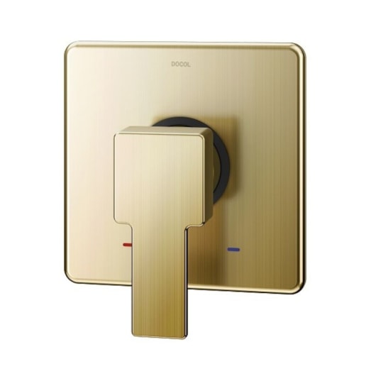 Acabamento Monocomando Para Chuveiro E Ducha Higiênica Base Deca Edge Ouro Escovado Docol - Imagem principal - 64d6a5c2-b153-4b5b-8b87-97b1c8aad3eb
