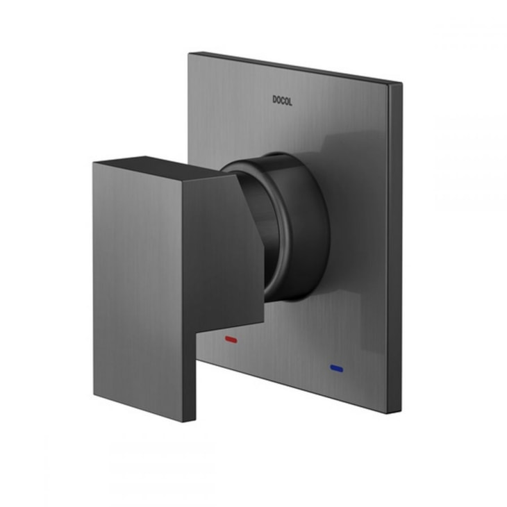 Acabamento Monocomando Para Chuveiro E Ducha Higiênica New Edge Grafite Escovado Docol