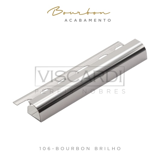 Acabamento P/ Parede Bourbon 106 Cromado Brilho Alumínio Anodizado Viscardi - Imagem principal - a4259f88-ff8a-4120-8756-ad2cb5caedd6