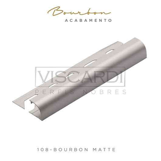 Acabamento P/ Parede Bourbon 108 Cromado Matte Alumínio Anodizado Viscardi - Imagem principal - 84920e0e-953f-4dc2-b149-bfbd990e941b