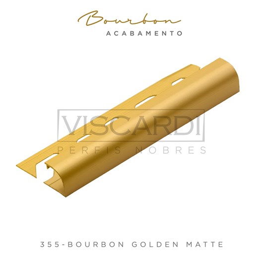 Acabamento P/ Parede Bourbon 355 Golden Matte Alumínio Anodizado Viscardi - Imagem principal - 6db4ed51-52f8-46ea-b17e-d6dae66cd262