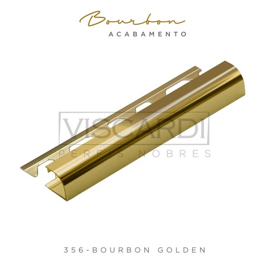 Acabamento P/ Parede Bourbon 356 Golden Alumínio Anodizado Viscardi - Imagem principal - 090f330a-2438-41ad-902a-7534037b84cf