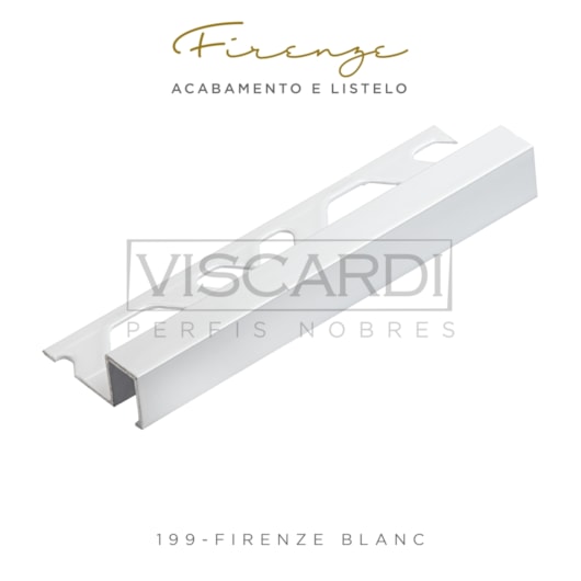 Acabamento P/ Parede Firenze 199 Blanc Brilho Pintura Eletrostática Viscardi - Imagem principal - 9476880f-28eb-42d3-824b-b22a55fae146