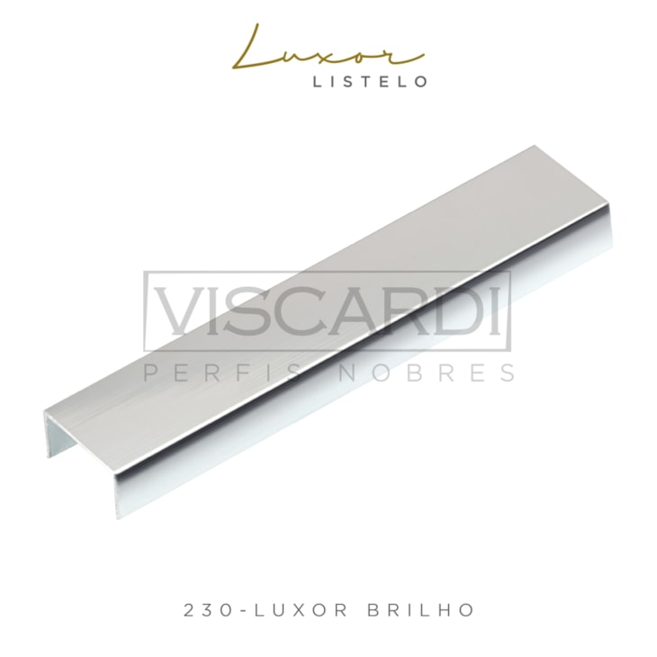 Acabamento P/ Parede Luxor 230 Cromado Brilho Alumínio Anodizado Viscardi