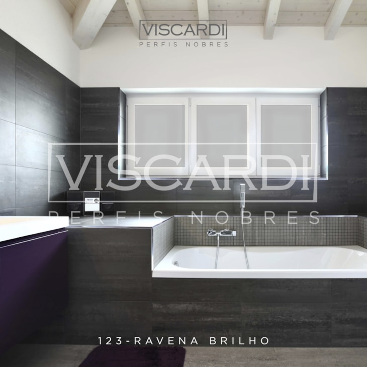 Acabamento P/ Parede Ravena 123 Cromado Brilho Alumínio Anodizado Viscardi