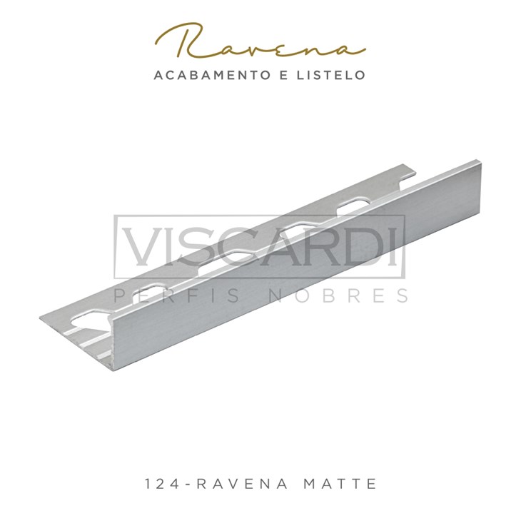 Acabamento P/ Parede Ravena 124 Cromado Matte Alumínio Anodizado Viscardi