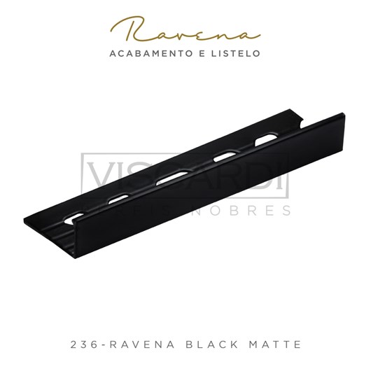 Acabamento P/ Parede Ravena 236 Black Matte Alumínio Anodizado Viscardi - Imagem principal - f51faa87-aa84-4f73-861d-0f9f0eb86fe1