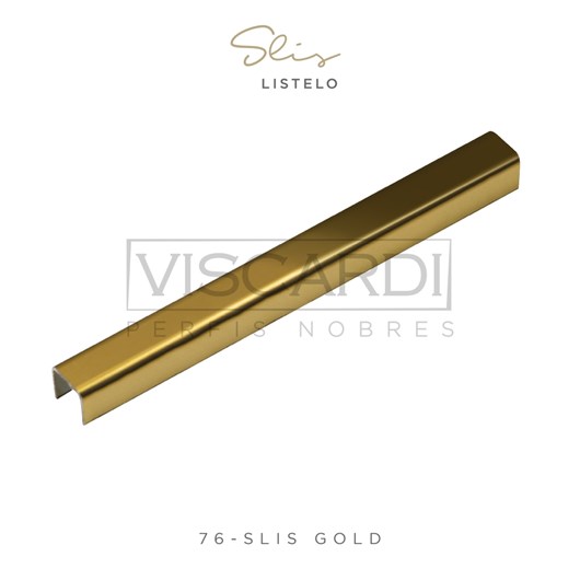 Acabamento P/ Parede Slis 76 Slis Gold Aço Inox 304 Viscardi - Imagem principal - 3ec8b437-2c60-442f-91ed-3aa342c9bd76