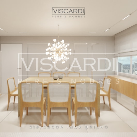 Acabamento P/ Piso/Parede Decor 219 Inox Brilho Aço Inox 304 Viscardi - Imagem principal - 2f8a4d77-a4d4-470f-b8c8-5d7159b76282