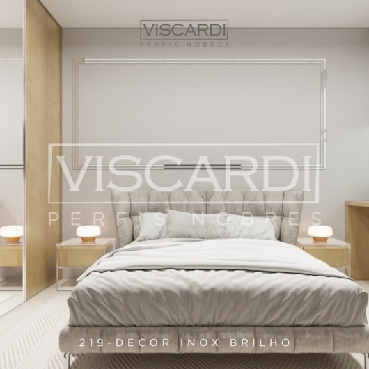 Acabamento P/ Piso/Parede Decor 219 Inox Brilho Aço Inox 304 Viscardi - Imagem principal - 3f93677b-469b-4b9a-8f57-15b9aa49a60a