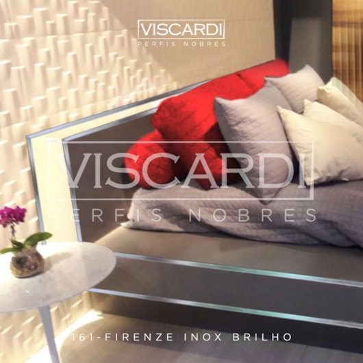 Acabamento P/ Piso/Parede Firenze 161 Inox Brilho Aço Inox 304 Viscardi - Imagem principal - d0310664-c690-4185-a62d-1bb3858ae164