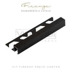 Acabamento P/ Piso/Parede Firenze 275 Bronze Acetinado Alumínio Anodizado Viscardi 3 m